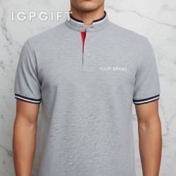 蜂巢設計立領Polo衫
