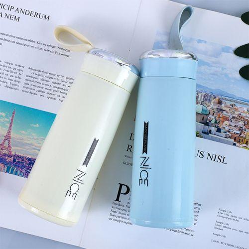 Portable Double-layer Glass Water Bottle
