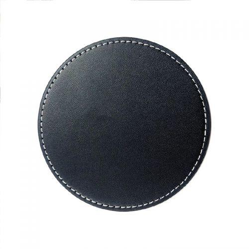 Round PU Leather Coaster