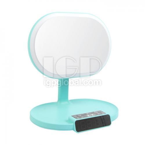 Bluetooth stereo with makeup mirror LED lamp